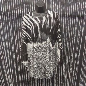 Chic Black and White Animal Print 2 pc set